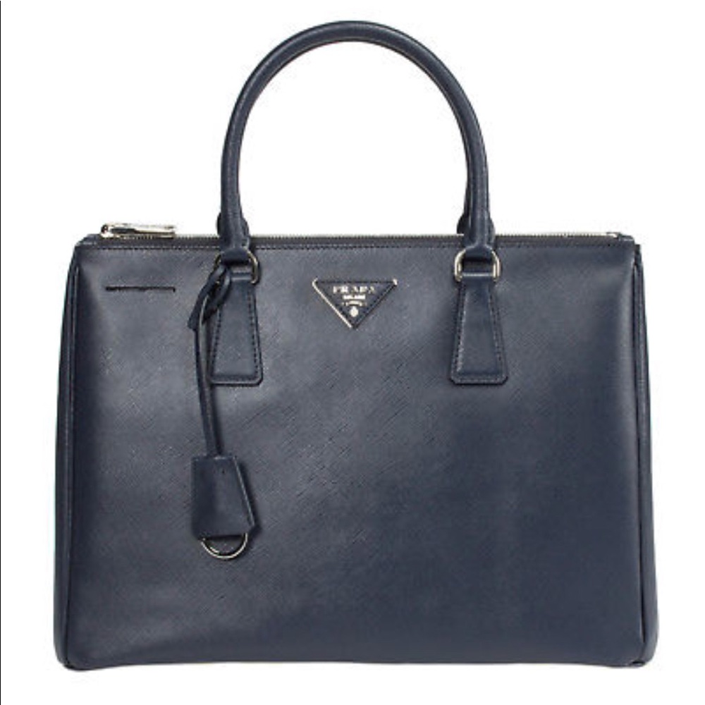 Prada Saffiano Lux Tote Bag, Dark Navy (Baltico)